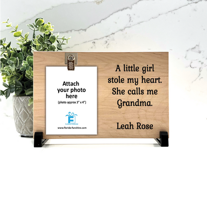 New Grandma gift frame - A little girl stole my heart...