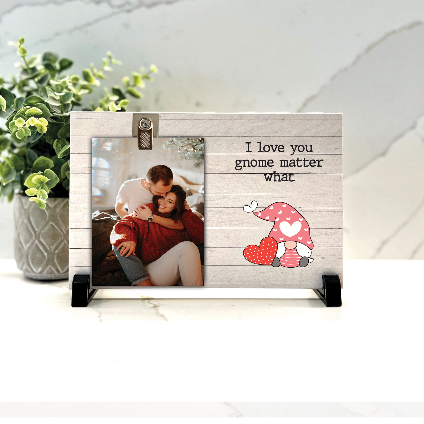 Valentine's Day Gift Frame - "I love you gnome matter what"