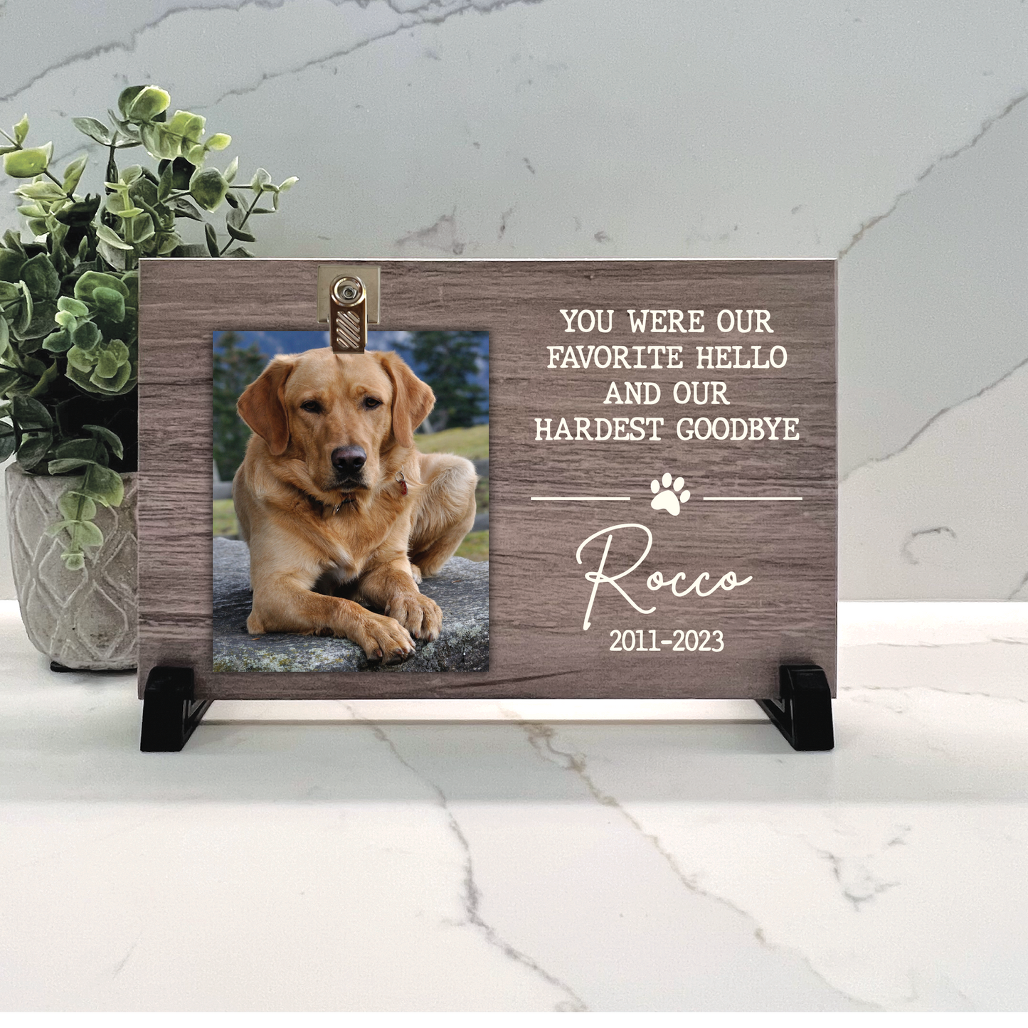Dog Memorial Frame - You were our favorite hello and our hardest goodbye
