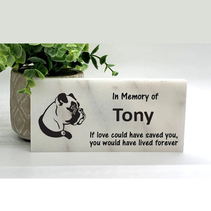 Personalized Boxer Memorial Gifts with a variety of indoor and outdoor stone choices at www.florida-funshine.com. Our Custom Pet Memorial Stones serve as heartfelt sympathy gifts for those grieving a pet loss, ensuring a lasting tribute cherished for years. Enjoy free personalization, quick shipping in 1-2 business days, and quality crafted memorials made in the USA.