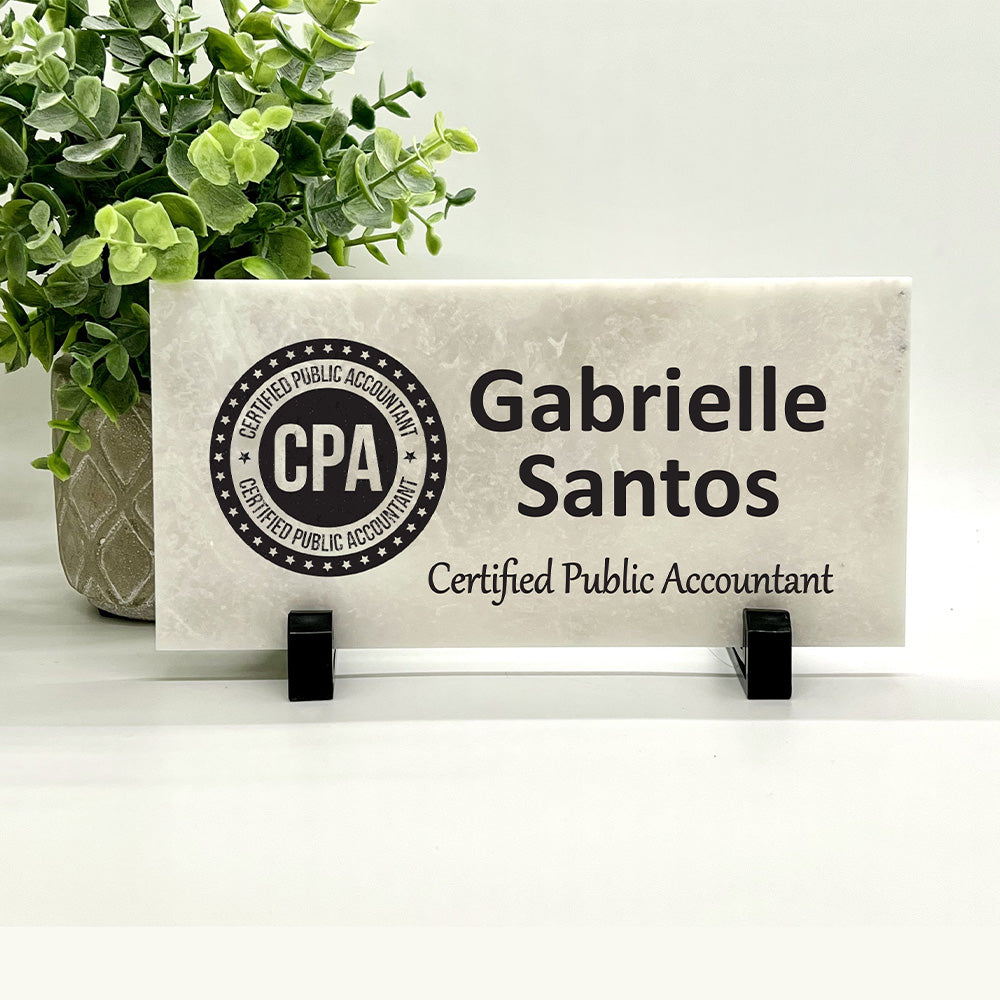 CPA Desk Sign -Certified Public Accountant Name Plate