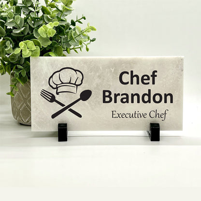 Chef Desk Sign - Chef Name Plate