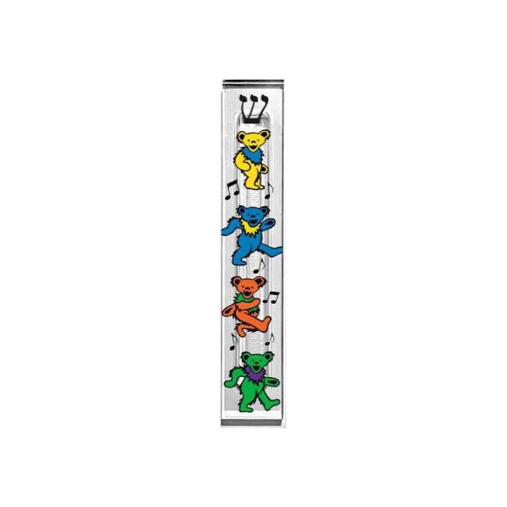 Dancing Bears Mezuzah - Acrylic Mezuzah