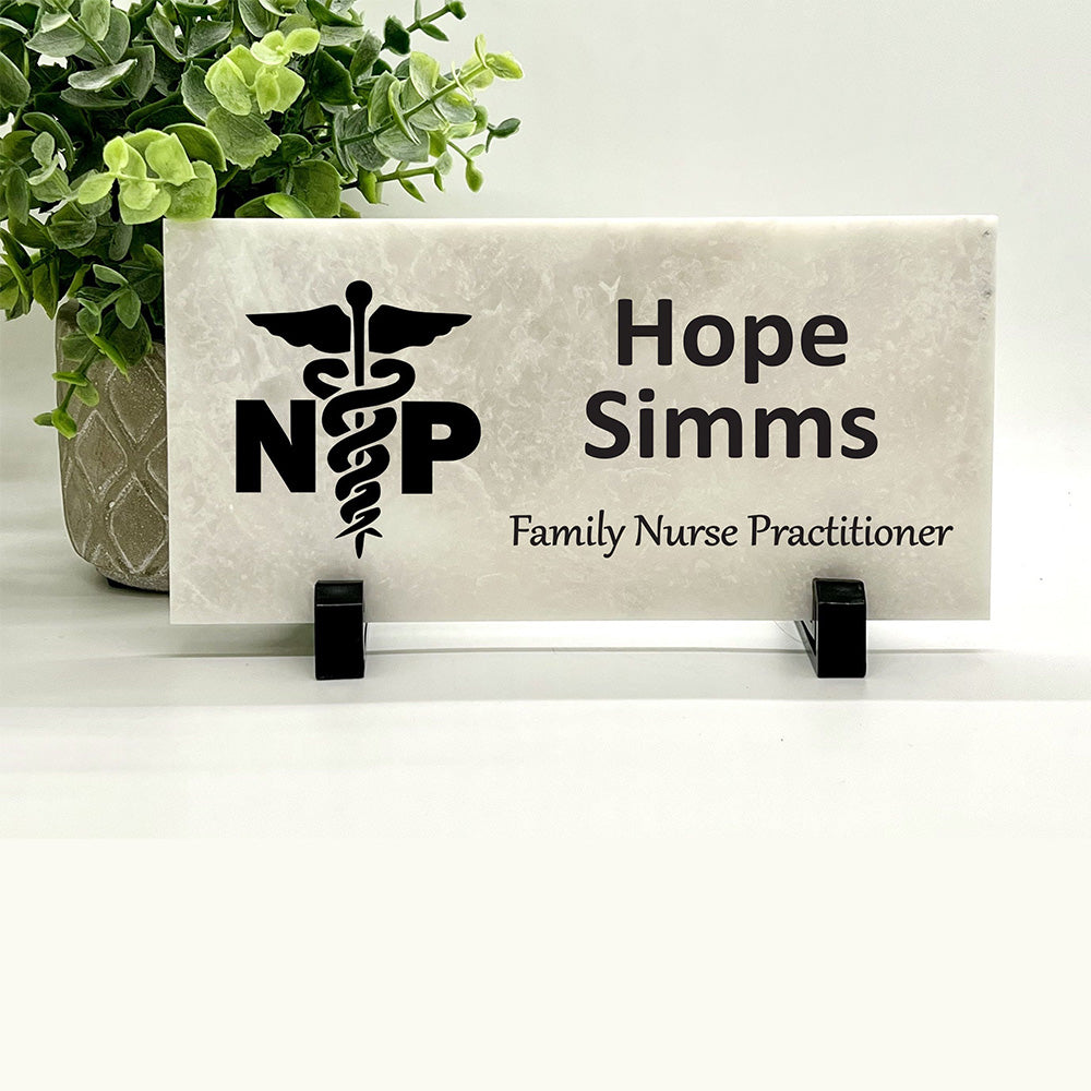 Family Nurse Practitioner Desk Sign - Nurse Name Plate