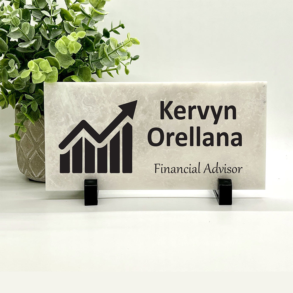 Financial Advisor Desk Sign - Financial Advisor Name Plate