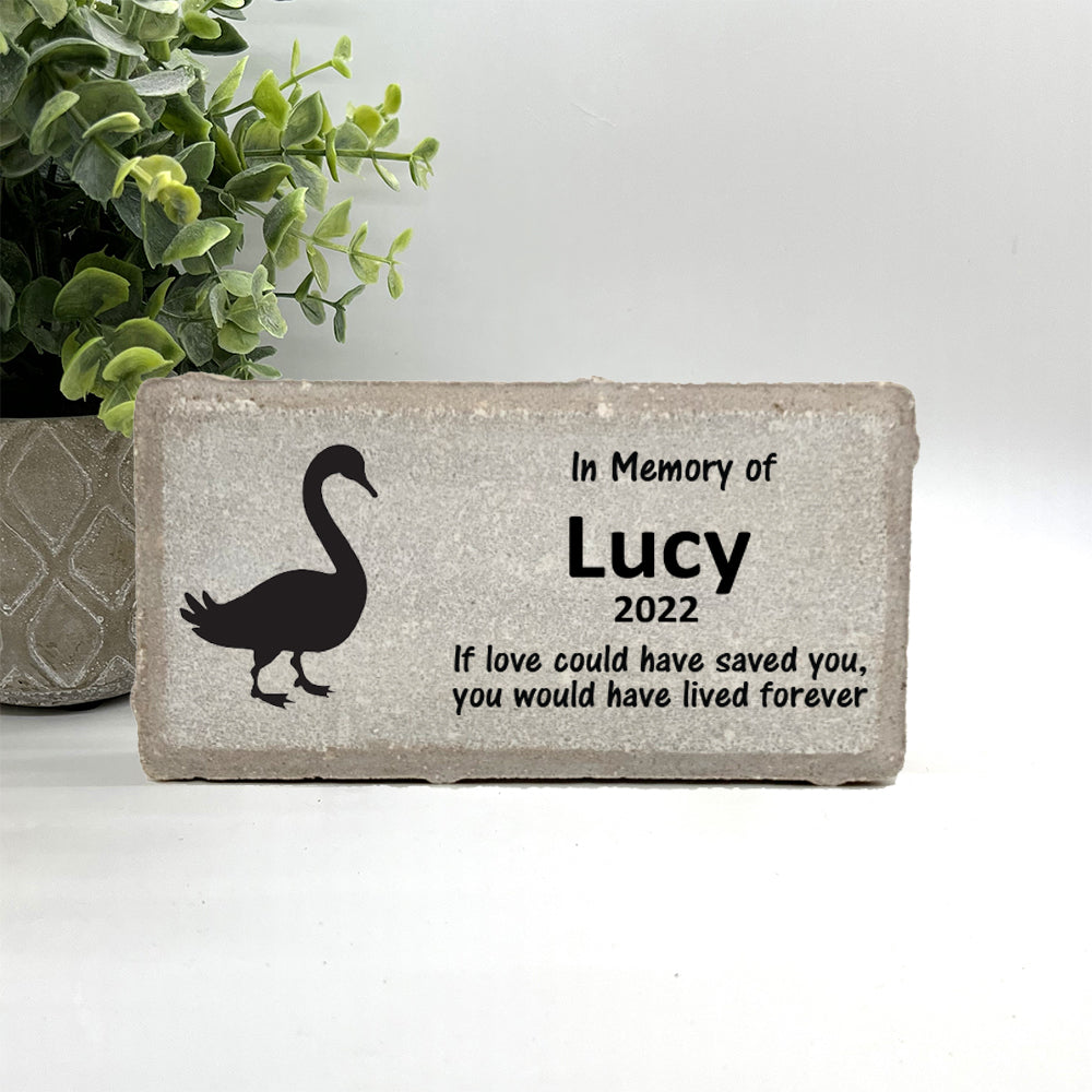 Goose Memorial Stone - Personalized Goose Memorial Gift