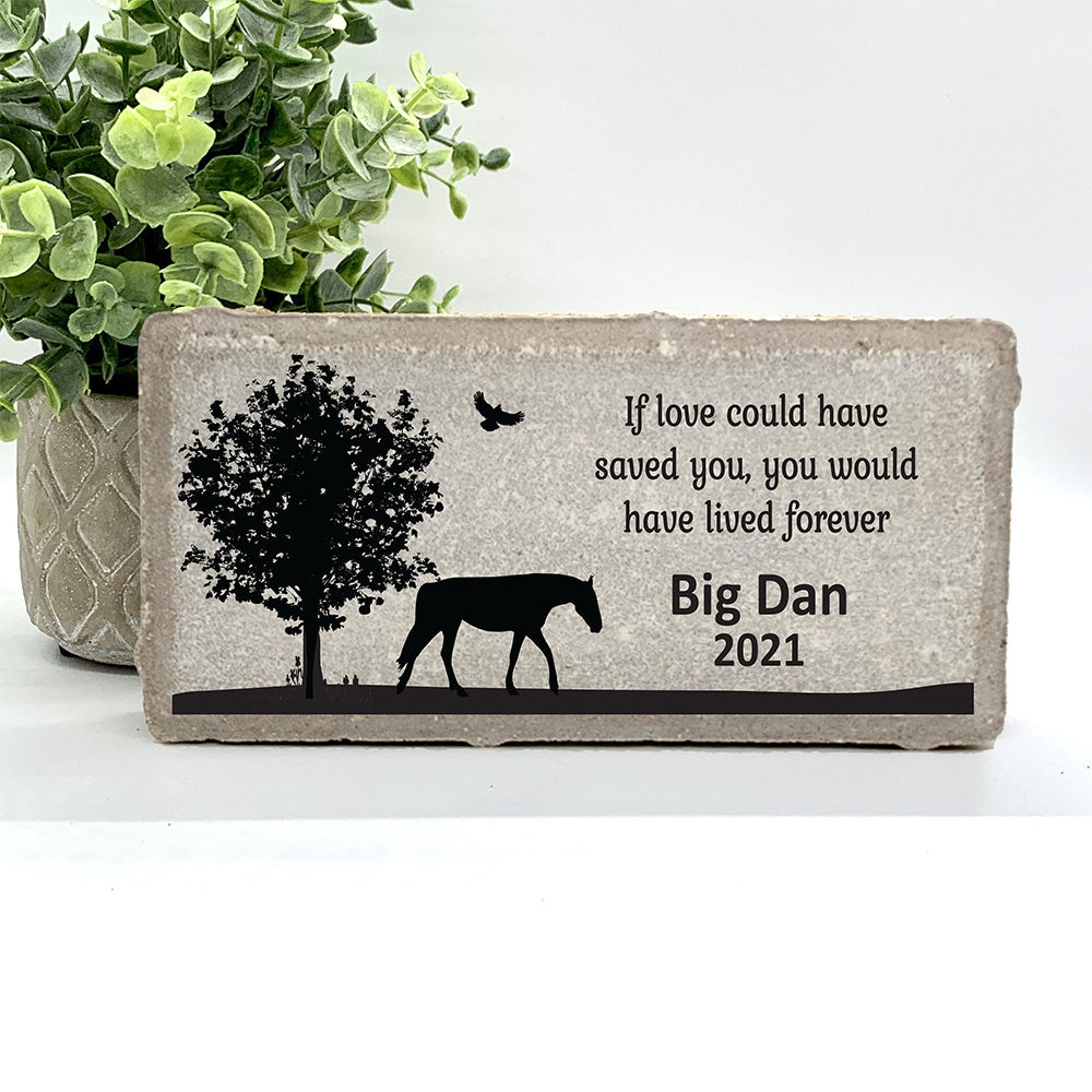 Horse Memorial Stone Custom Horse Pony Memorial Stone Pet Loss Gift ...
