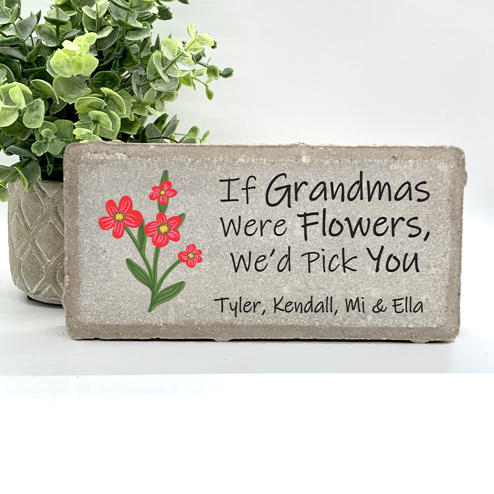 If Grandmas were Flowers -Grandma Stone... Personalized gift for Grandma - Great Mother's Day Gift idea - Gift for the Garden or home