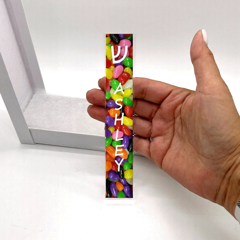 Jellybean Mezuzah - With or without name - Acrylic Mezuzah