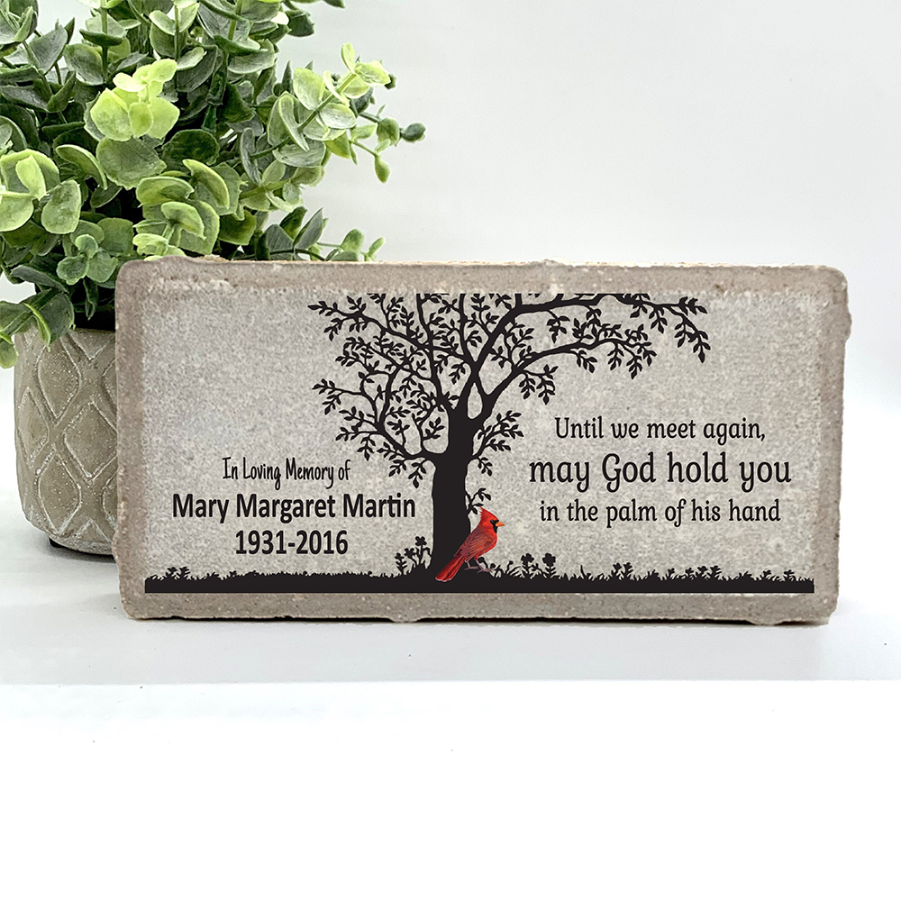 Personalized Cardinal Memorial Gift with a variety of indoor and outdoor stone choices at www.florida-funshine.com. Our Personalized Family And Friends Memorial Stones serve as heartfelt sympathy gifts for those grieving the loss of a loved one, ensuring a lasting tribute cherished for years. Enjoy free personalization, quick shipping in 1-2 business days, and quality crafted memorials made in the USA.