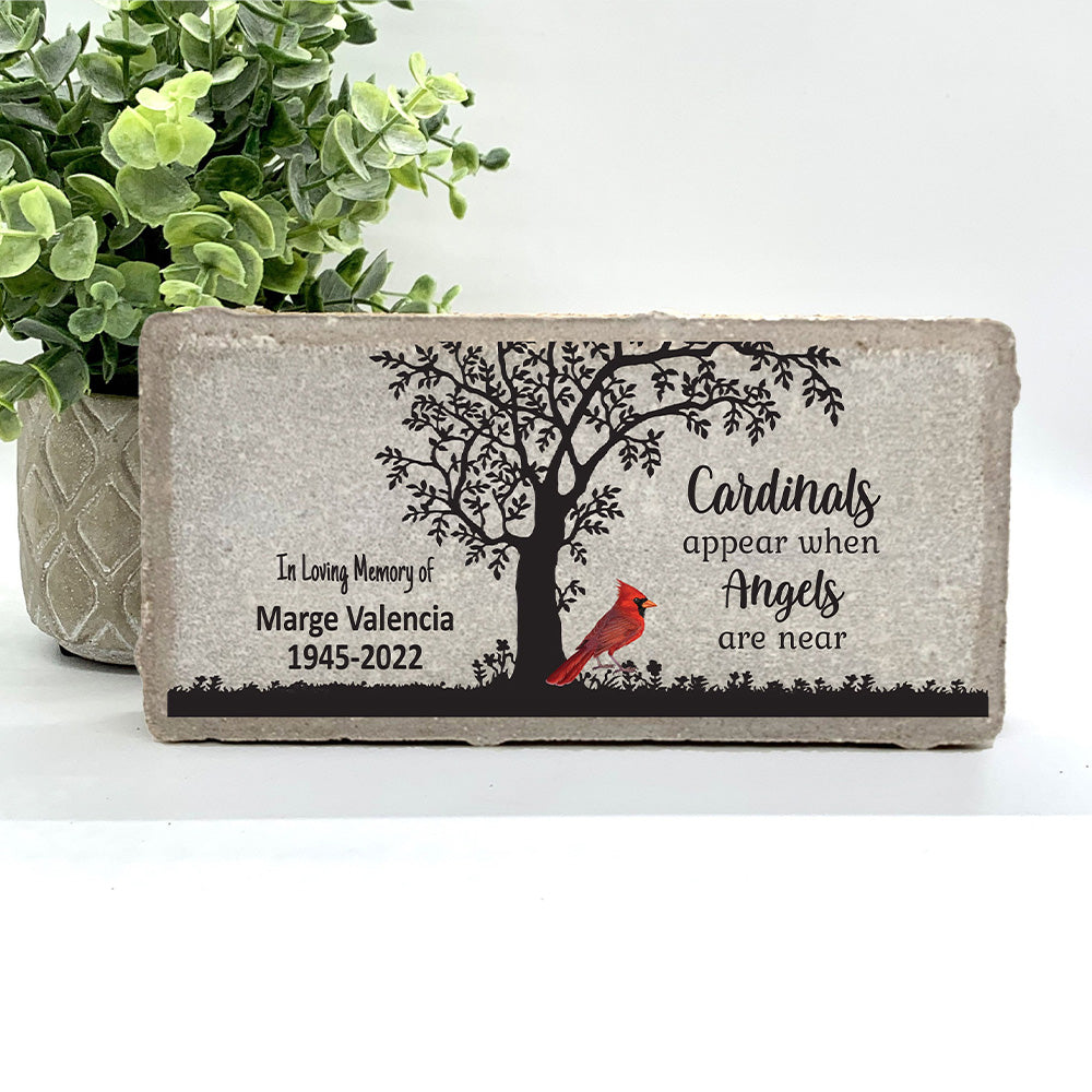 Personalized Cardinal Memorial Gift with a variety of indoor and outdoor stone choices at www.florida-funshine.com. Our Personalized Family And Friends Memorial Stones serve as heartfelt sympathy gifts for those grieving the loss of a loved one, ensuring a lasting tribute cherished for years. Enjoy free personalization, quick shipping in 1-2 business days, and quality crafted memorials made in the USA.