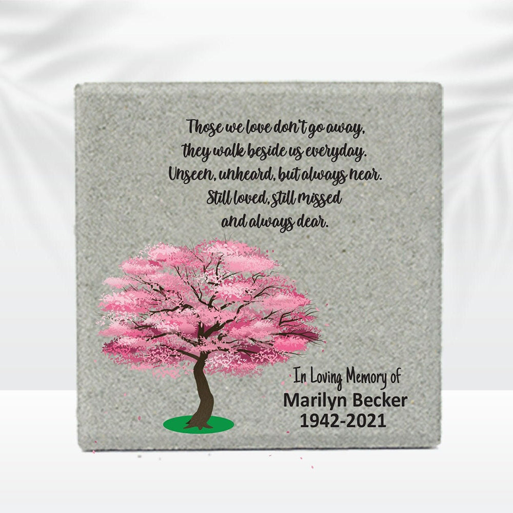 Personalized Cherry Blossom Memorial Gift with a variety of indoor and outdoor stone choices at www.florida-funshine.com. Our Personalized Family And Friends Memorial Stones serve as heartfelt sympathy gifts for those grieving the loss of a loved one, ensuring a lasting tribute cherished for years. Enjoy free personalization, quick shipping in 1-2 business days, and quality crafted memorials made in the USA.