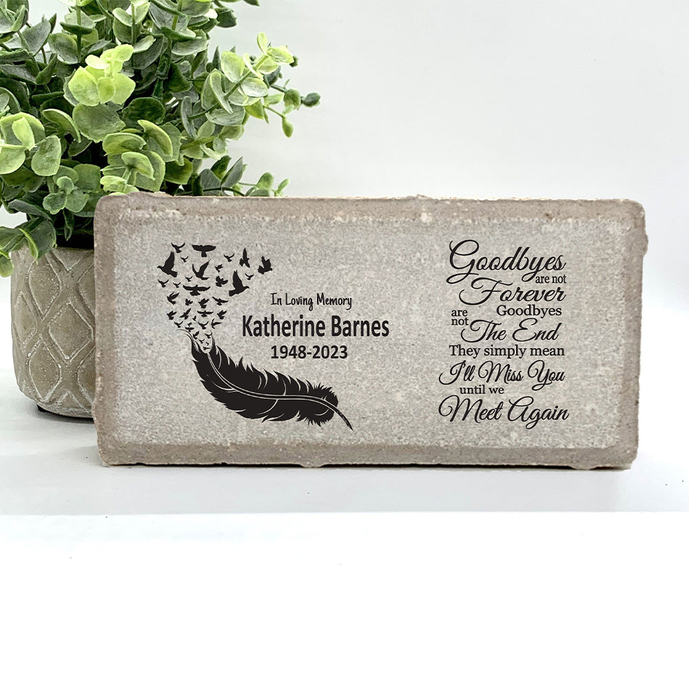 Personalized Feather Memorial Gift with a variety of indoor and outdoor stone choices at www.florida-funshine.com. Our Personalized Family And Friends Memorial Stones serve as heartfelt sympathy gifts for those grieving the loss of a loved one, ensuring a lasting tribute cherished for years. Enjoy free personalization, quick shipping in 1-2 business days, and quality crafted memorials made in the USA.