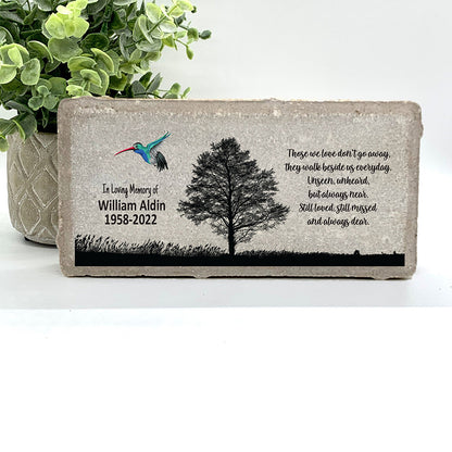 Memorial Stone - Sympathy Gift  Bereavement Gift  Funeral Gift - Hummingbird Memorial - Condolence Gift - Custom Memorial Gift - Grief Gift