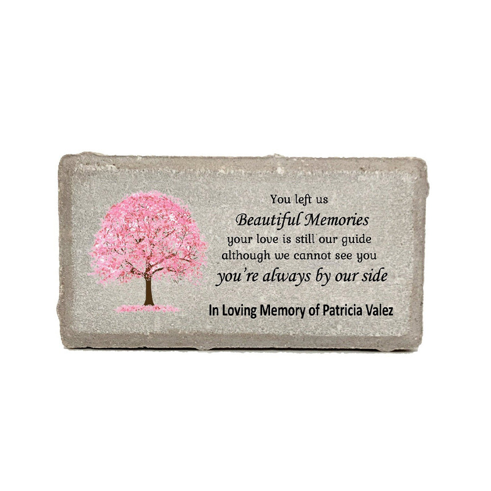 Personalized Pink Tree Memorial Gift with a variety of indoor and outdoor stone choices at www.florida-funshine.com. Our Personalized Family And Friends Memorial Stones serve as heartfelt sympathy gifts for those grieving the loss of a loved one, ensuring a lasting tribute cherished for years. Enjoy free personalization, quick shipping in 1-2 business days, and quality crafted memorials made in the USA.
