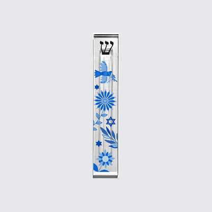 Mezuzah - Jewish Stars - Flowers - Dove