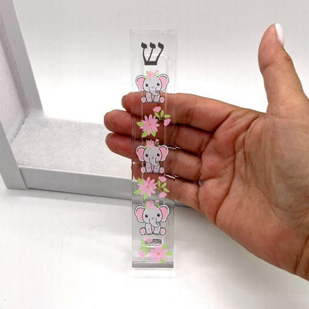 Mezuzah - Pink Elephant Mezuzah