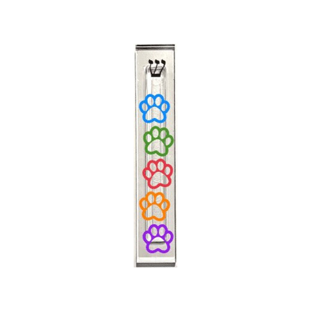 Paw Print Mezuzah - Acrylic Mezuzah