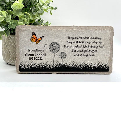 Personalized Butterfly Memorial Gift with a variety of indoor and outdoor stone choices at www.florida-funshine.com. Our Personalized Family And Friends Memorial Stones serve as heartfelt sympathy gifts for those grieving the loss of a loved one, ensuring a lasting tribute cherished for years. Enjoy free personalization, quick shipping in 1-2 business days, and quality crafted memorials made in the USA.