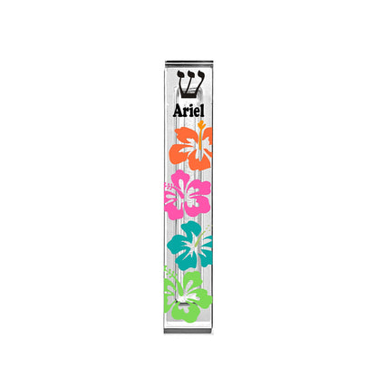 Hibiscus Flower Mezuzah - With or without name