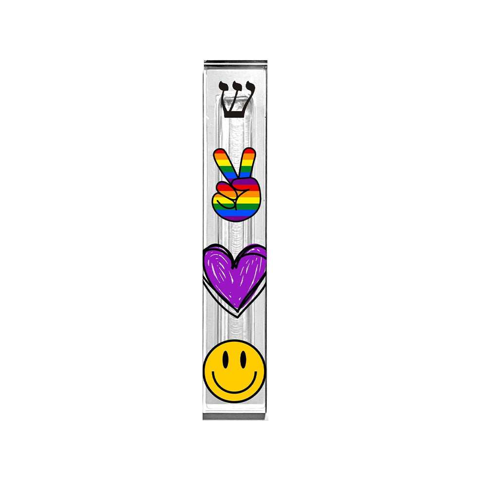 Peace Love Happiness Mezuzah