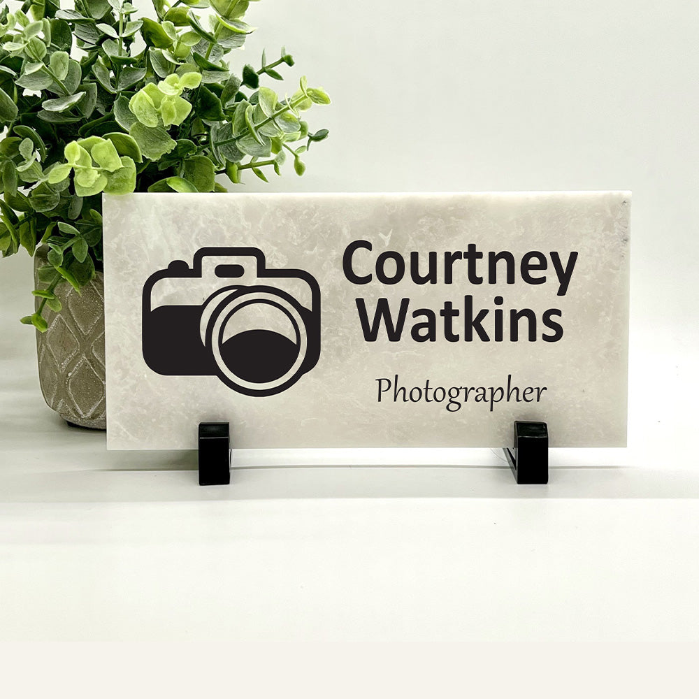 Photographer Desk Sign - Photographer Marble Name Plate