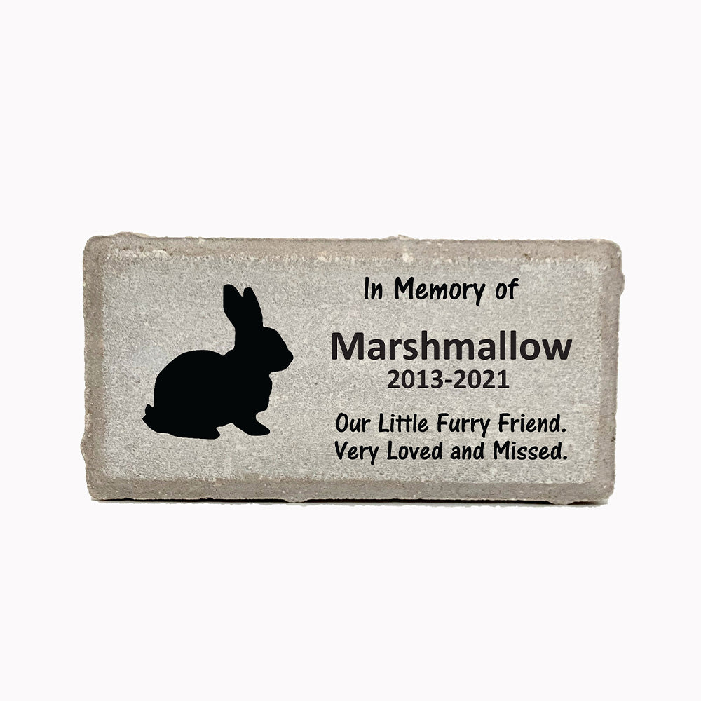 Rabbit / Bunny Memorial Stone - Our litte furry friend. Forever loved and missed