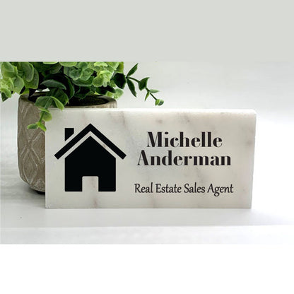 Real Estate Sales Agent Desk Sign - Realtor Name Plate