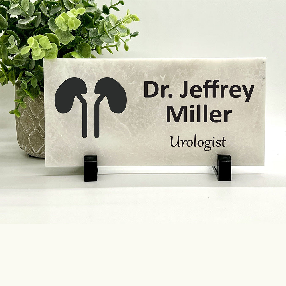 Urologist Desk Sign - Urologist marble Name Plate