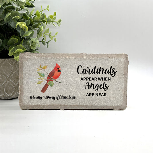 Cardinal Memorial Stone - Cardinals Appear When Angels Are Near
