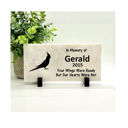 Cockatiel Memorial Stone - Personalized Bird Memorial Gift