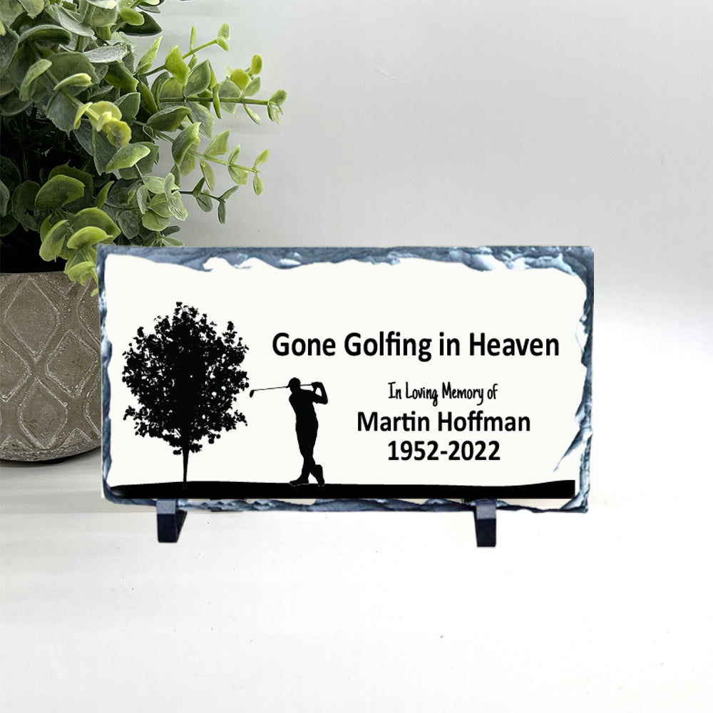 Golfer Memorial Gift - Gone Golfing in Heaven