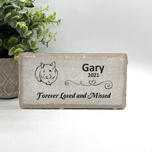 Guinea Pig Memorial Stone - Forever Loved and Missed