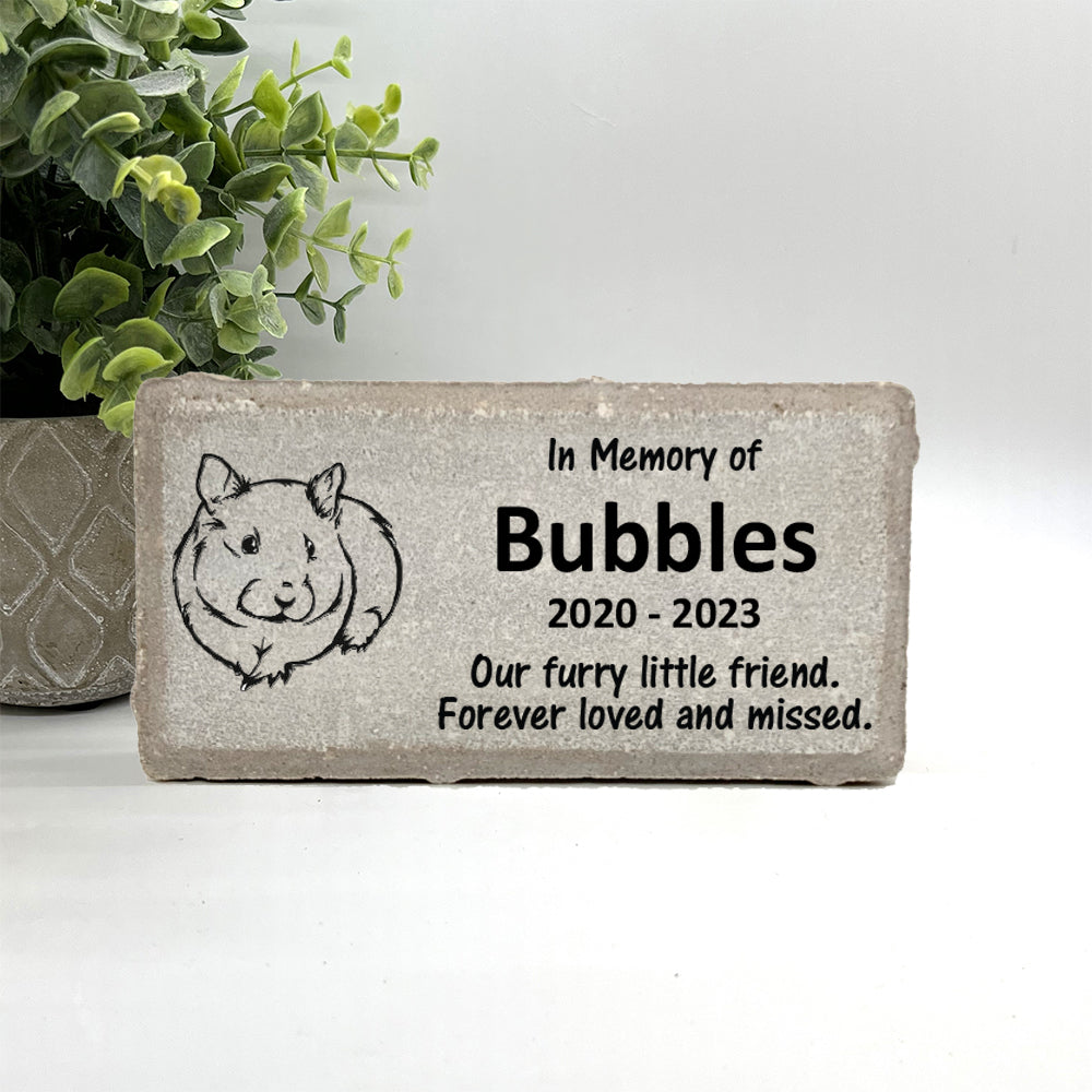 Guinea Pig Memorial Stone - Our little furry friend. Forever loved and missed