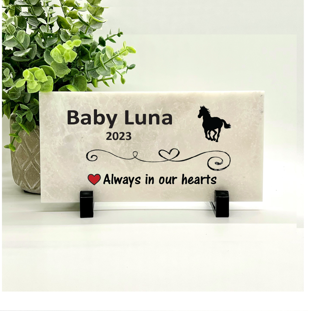 Horse Memorial Stone - Personalized Pet Keepsake - Horse Sympathy Gift - Sympathy Stone