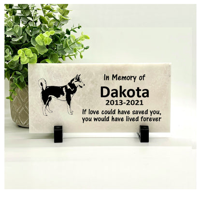 Husky Memorial Stone - Personalized Dog Loss Gift