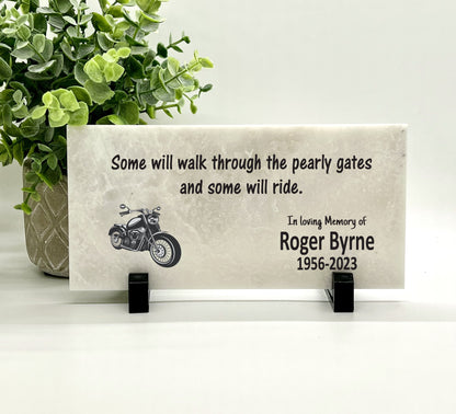 Memorial Stone - Motorcycle Biker Memorial - Custom Biker Memorial Gift