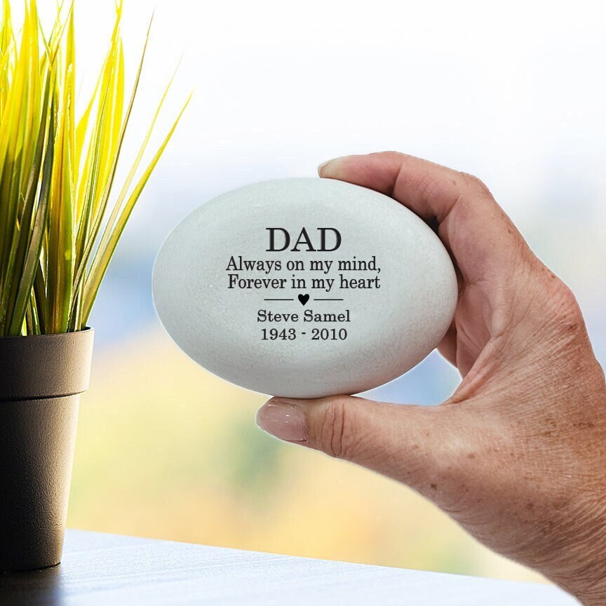 Father Memorial Stone - Dad Memorial - Sympathy Gift - Condolence Gift - Custom Memorial Gift- Loss of Father