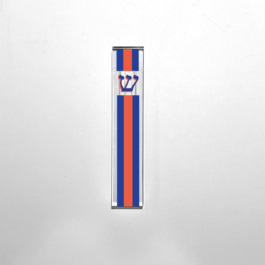 Custom Mezuzah - Personalized mezuzah with your school colors, favorite team colors, Acrylic Mezuzah, Personalized Judaica Gift