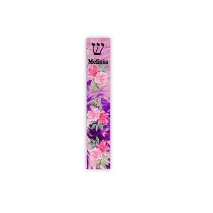 Mezuzah - Flower Mezuzah - With or without Name - Acrylic Mezuzah - Modern Mezuzah - Personalized Mezuzah - Floral Mezuzah Case