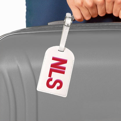 Shadow Monogram Luggage Tag with your choice of initial colors and orientation