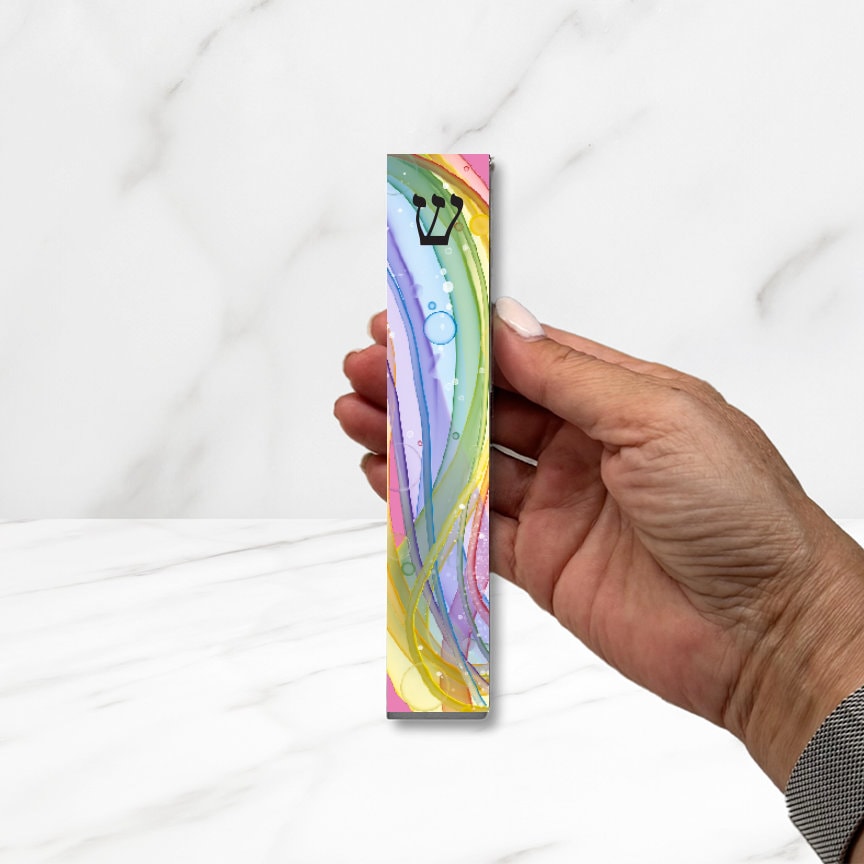 Personalized Colorful Mezuzah - With or without name - Acrylic Mezuzah - Kids Mezuzah - New Home - Baby Gift - Teen Mezuzah