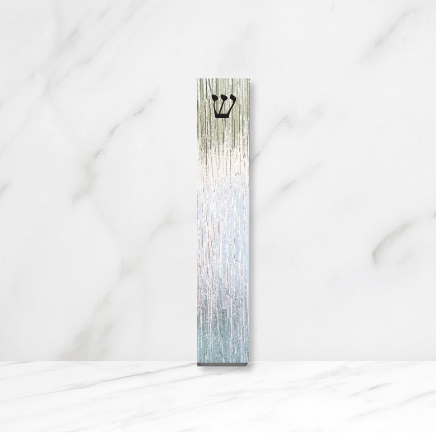 Personalized Mezuzah - With or without name - Neutral pattern - Acrylic Mezuzah - Kids Mezuzah - New Baby Gift - New Home Gift