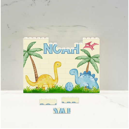 Personalized Dinosaur Puzzle - Personalized Plastic building blocks