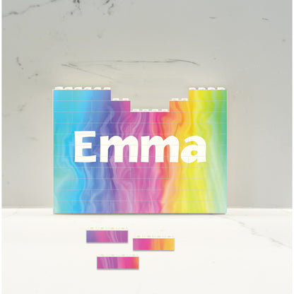 Custom Puzzle - Colorful Building Blocks Personalized with Name or Message