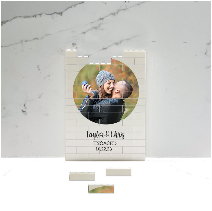 Custom Engagement Gift - Photo Brick Puzzle