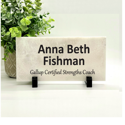 Personalized Marble Desk Name Plate