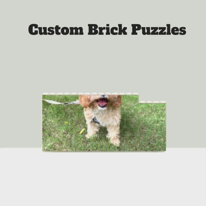 Custom Photo Strip with message Brick Puzzle, Personalized Building Blocks, Unique Photo Gift for family, couples, kids, friends
