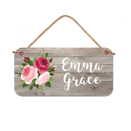 Custom Name Sign - Floral Personalized Name Sign
