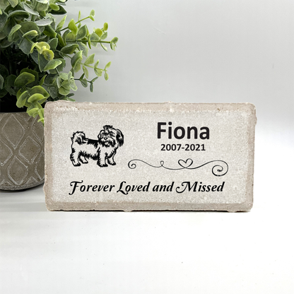 Shih Tzu Memorial Stone - Personalized Pet Memorial - Pet loss Gifts - Dog Memorial Stone - Pet Memorial Stone